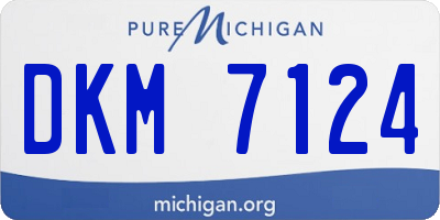 MI license plate DKM7124