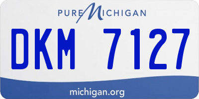 MI license plate DKM7127