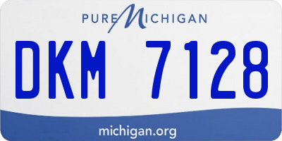MI license plate DKM7128