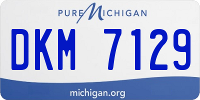 MI license plate DKM7129