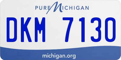 MI license plate DKM7130