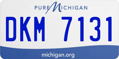 MI license plate DKM7131