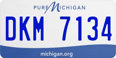MI license plate DKM7134