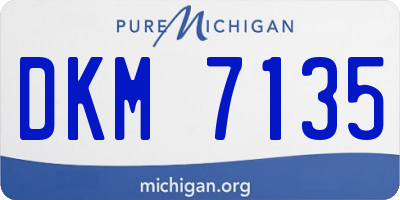 MI license plate DKM7135