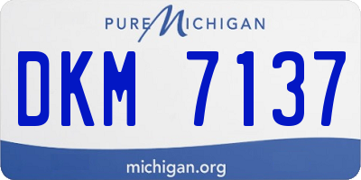 MI license plate DKM7137