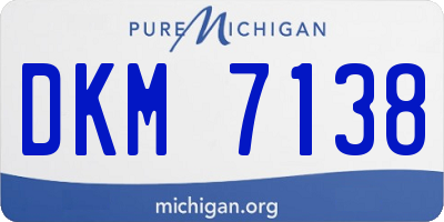 MI license plate DKM7138