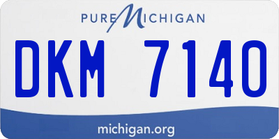 MI license plate DKM7140