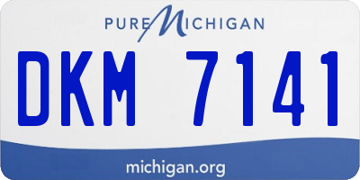 MI license plate DKM7141