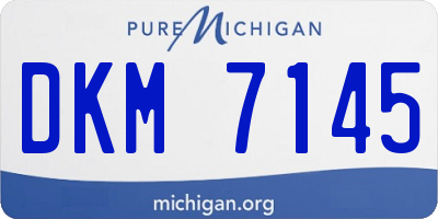 MI license plate DKM7145