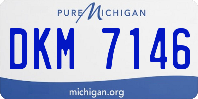 MI license plate DKM7146