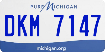 MI license plate DKM7147