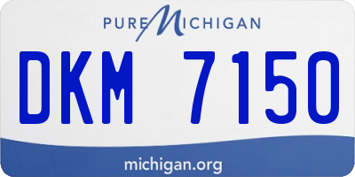 MI license plate DKM7150