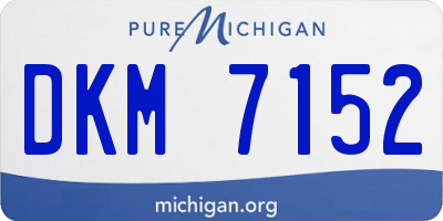 MI license plate DKM7152