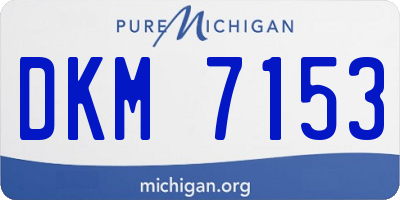 MI license plate DKM7153