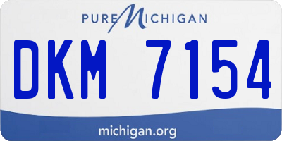 MI license plate DKM7154