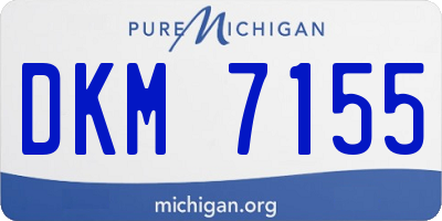 MI license plate DKM7155