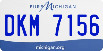 MI license plate DKM7156