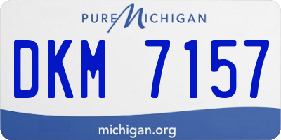 MI license plate DKM7157
