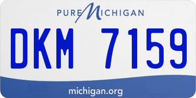 MI license plate DKM7159