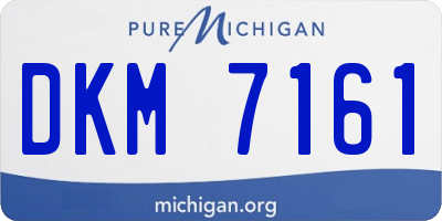 MI license plate DKM7161