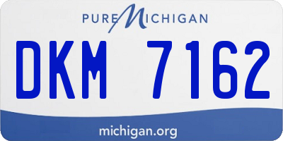 MI license plate DKM7162