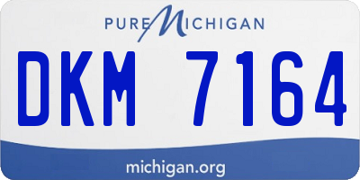 MI license plate DKM7164