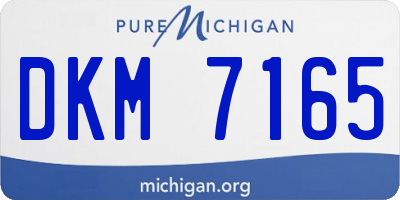 MI license plate DKM7165