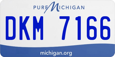 MI license plate DKM7166