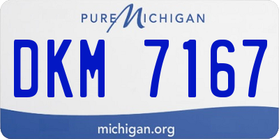 MI license plate DKM7167