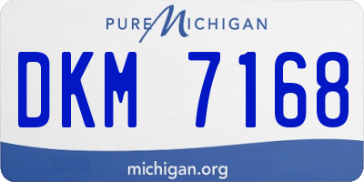 MI license plate DKM7168