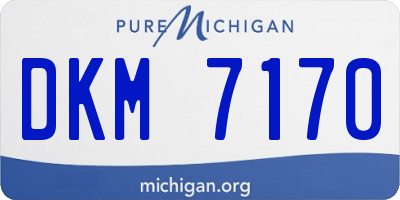 MI license plate DKM7170