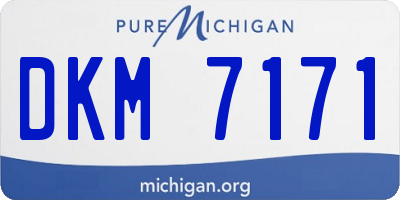 MI license plate DKM7171