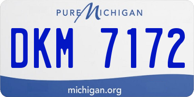 MI license plate DKM7172