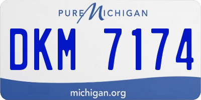 MI license plate DKM7174