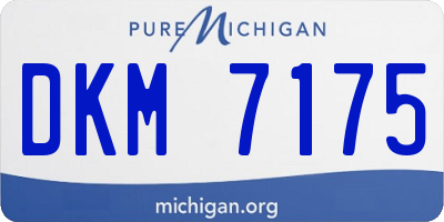 MI license plate DKM7175