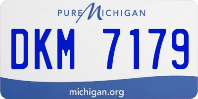 MI license plate DKM7179