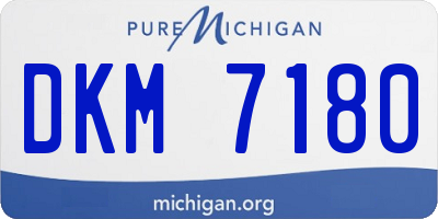 MI license plate DKM7180