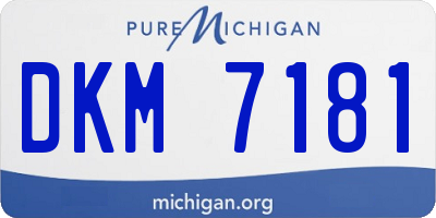 MI license plate DKM7181