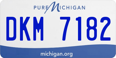 MI license plate DKM7182