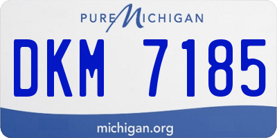 MI license plate DKM7185