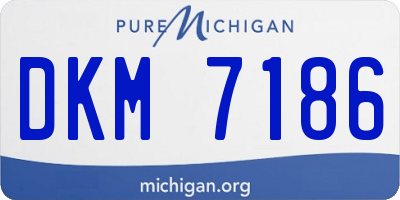 MI license plate DKM7186