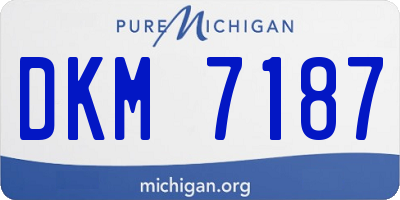 MI license plate DKM7187