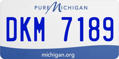 MI license plate DKM7189
