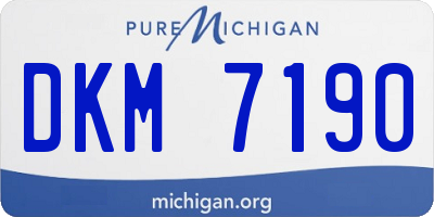 MI license plate DKM7190