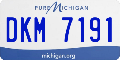 MI license plate DKM7191