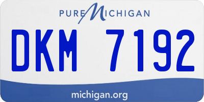 MI license plate DKM7192