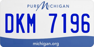 MI license plate DKM7196