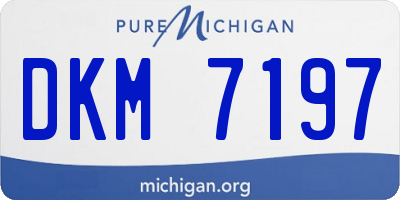 MI license plate DKM7197