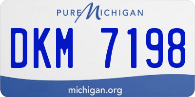 MI license plate DKM7198