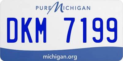 MI license plate DKM7199